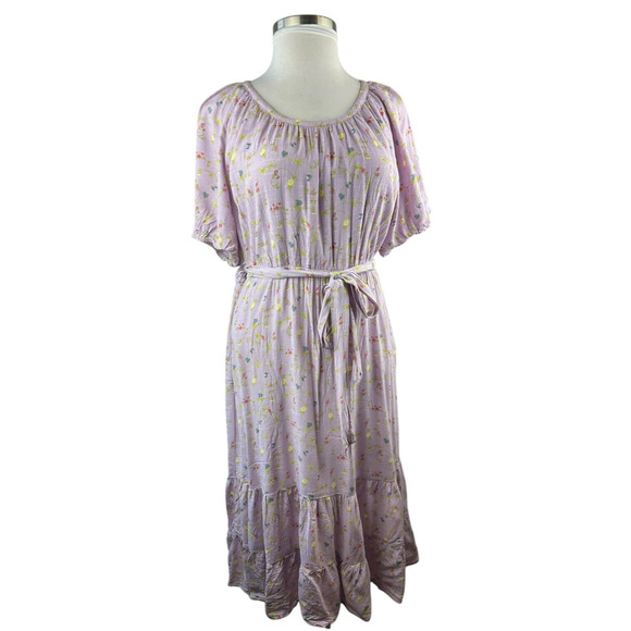 Matilda Jane Enchanted Garden Lavender Artist Floral Tiered Maxi Dress Size XXL - Picture 11 of 14